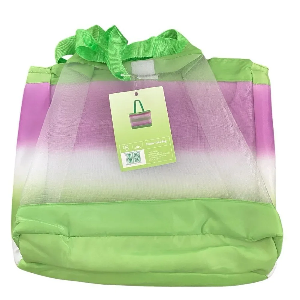 Five Below Insulated Cooler Tote Bag – Gradient Purple/Green – NWT